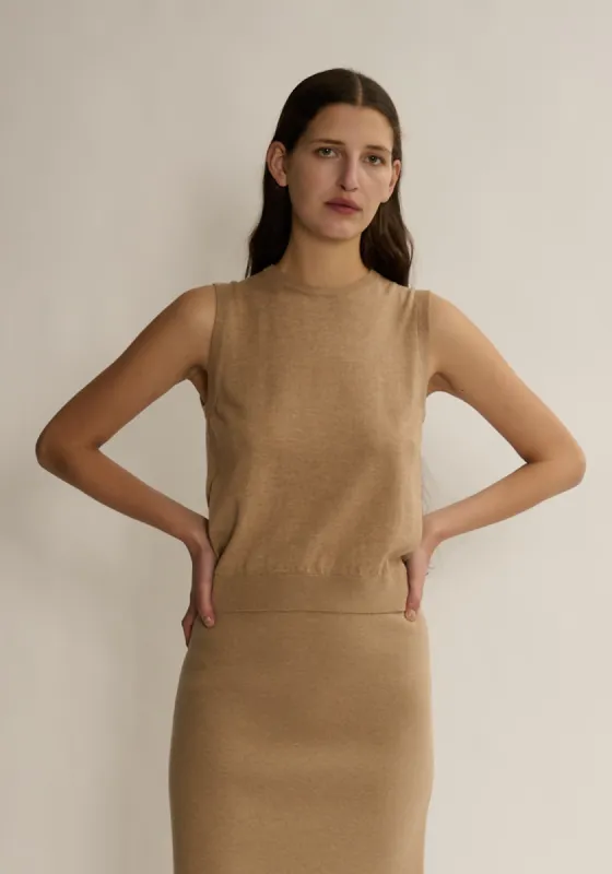 Mayu Wool Cotton Vest sold by DEMYLEE
