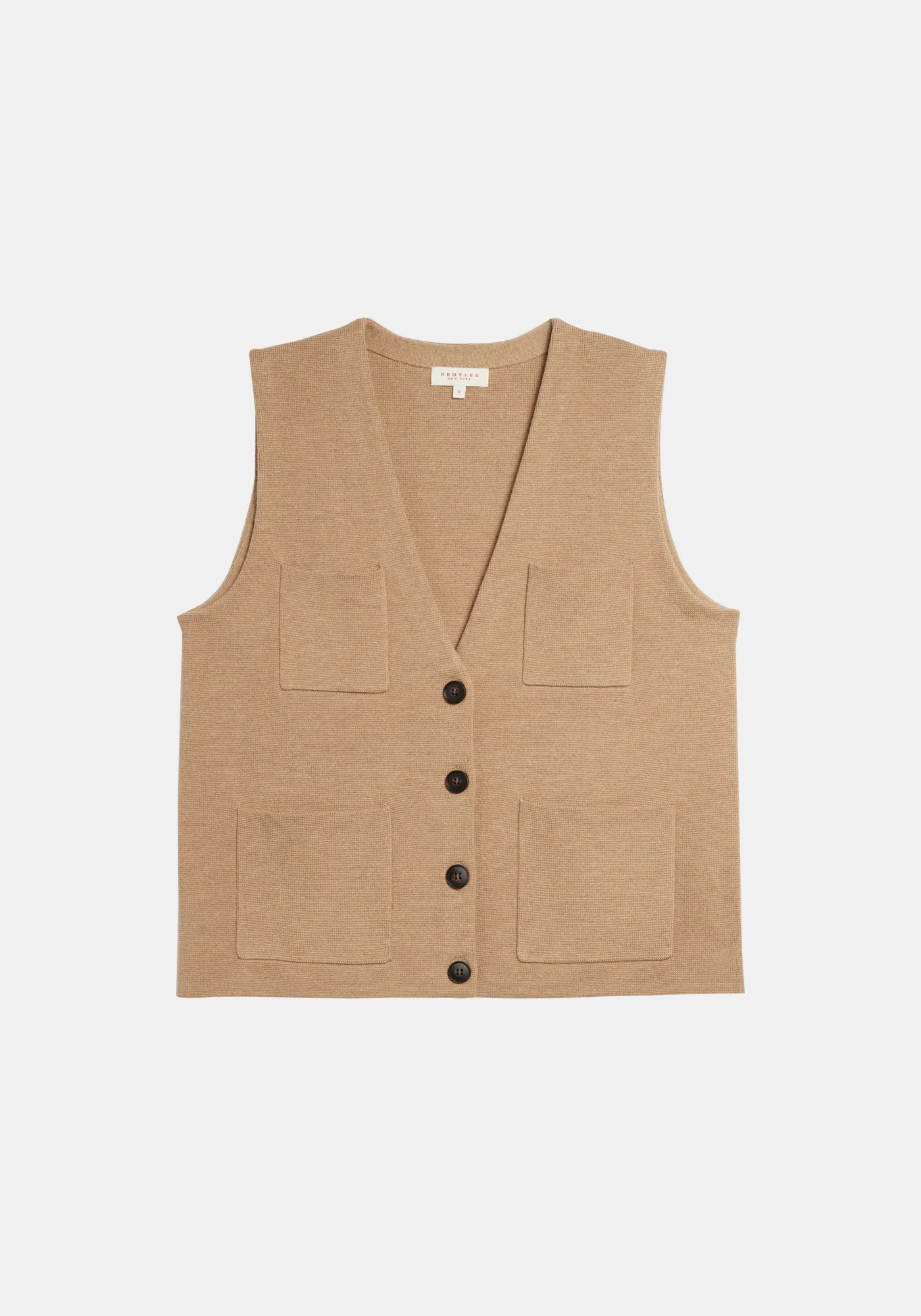Revy Wool Cotton Vest - Warm Sand sold by DEMYLEE product image thumbnail 3