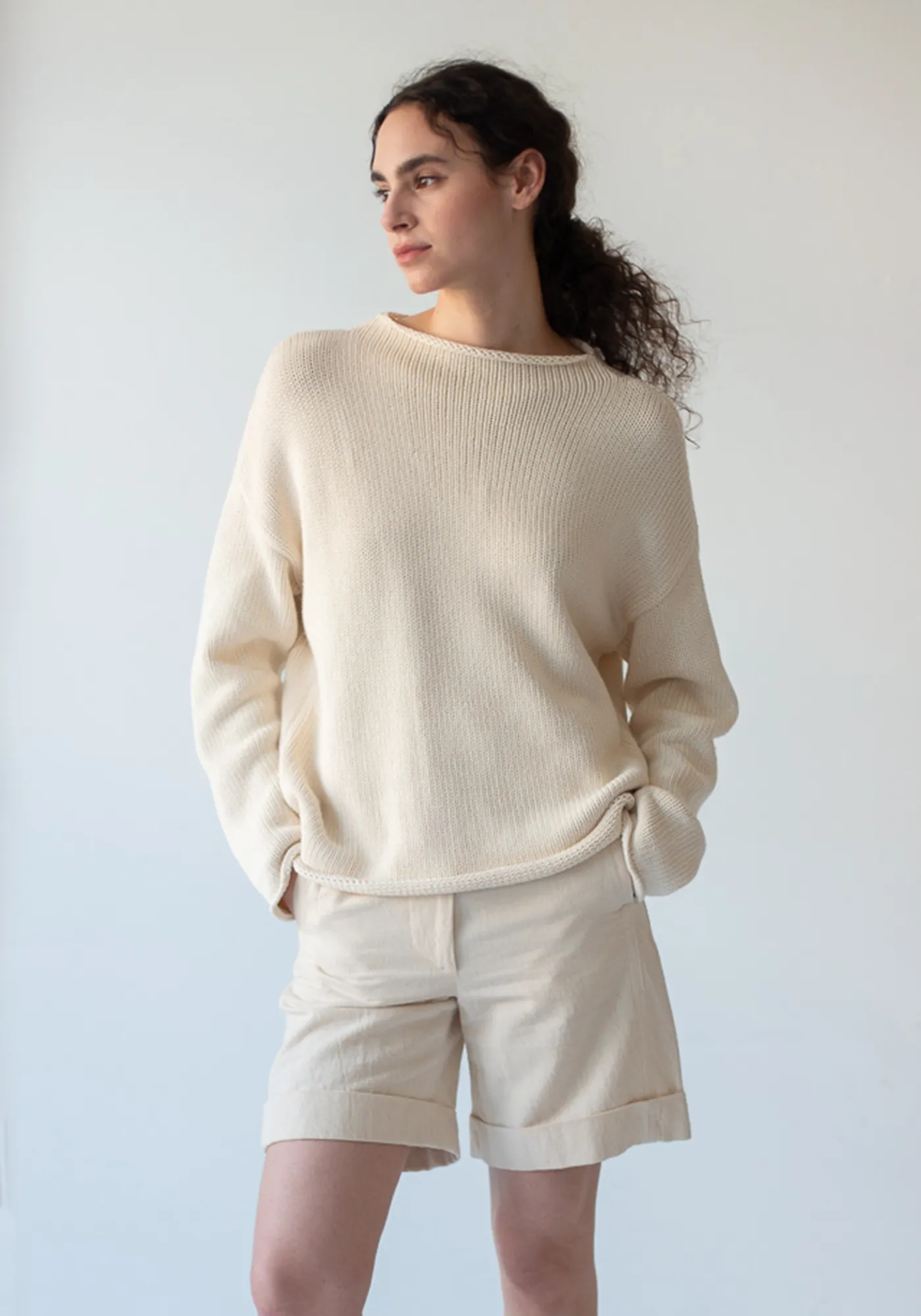 Lamis Washed Cotton Sweater sold by DEMYLEE product image thumbnail 3