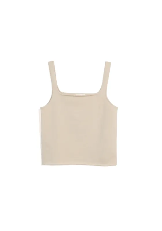 Pochi Cashmere Tank - Linen sold by DEMYLEE