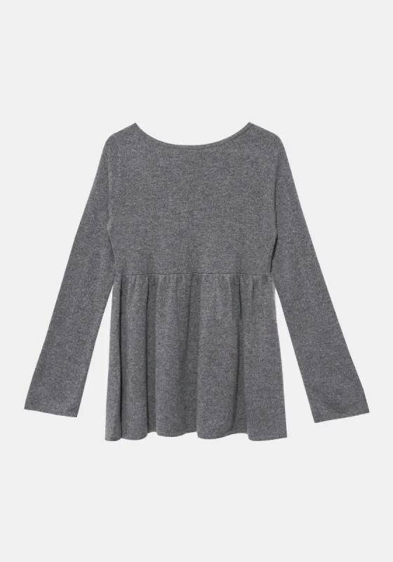 Syndra Top - Dark Heather Grey sold by DEMYLEE
