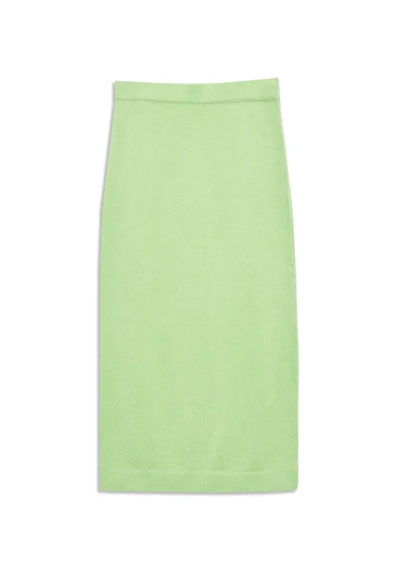 Peppa Cashmere Skirt - Lime sold by DEMYLEE