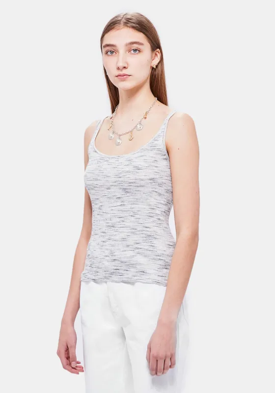 Shaila Wool Cotton Top - Grey Static sold by DEMYLEE