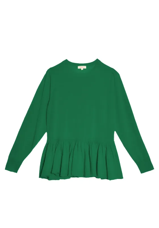 Arisa Merino Wool Top - Green made by DEMYLEE