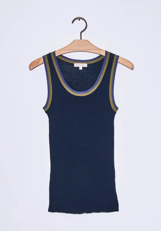 Muriel Top - Navy Combo sold by DEMYLEE