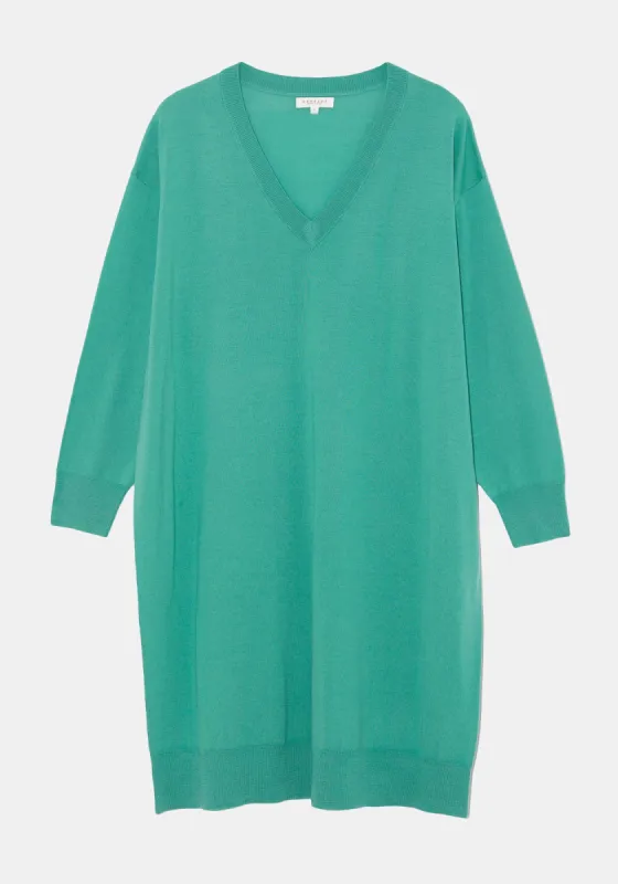 Francisca Merino Wool Sweater Dress - Celadon sold by DEMYLEE