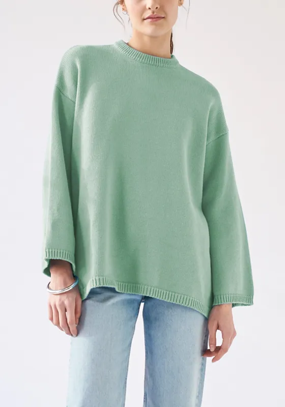 Ranier Cotton Sweater - Pistachio sold by DEMYLEE