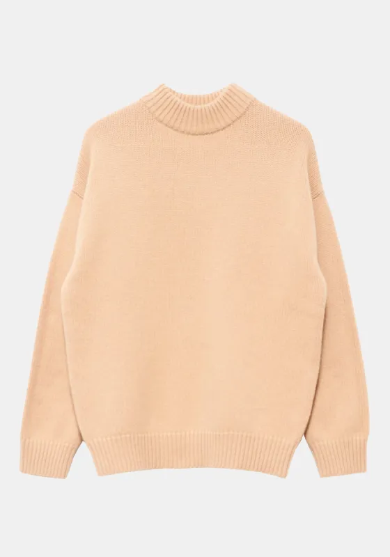 Deon Merino Wool Sweater - Fawn sold by DEMYLEE
