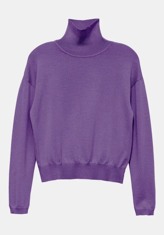 Isla Merino Wool Sweater - Violet sold by DEMYLEE