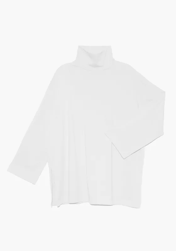 Candice Mockneck Top - White made by DEMYLEE