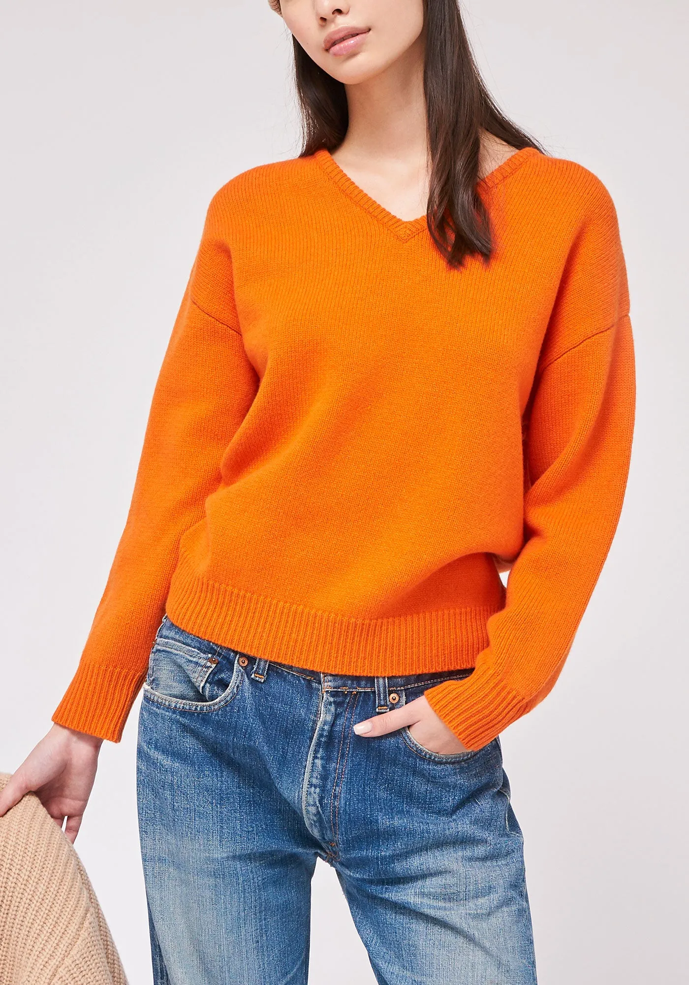 Bai Merino Wool Sweater - Orange sold by DEMYLEE