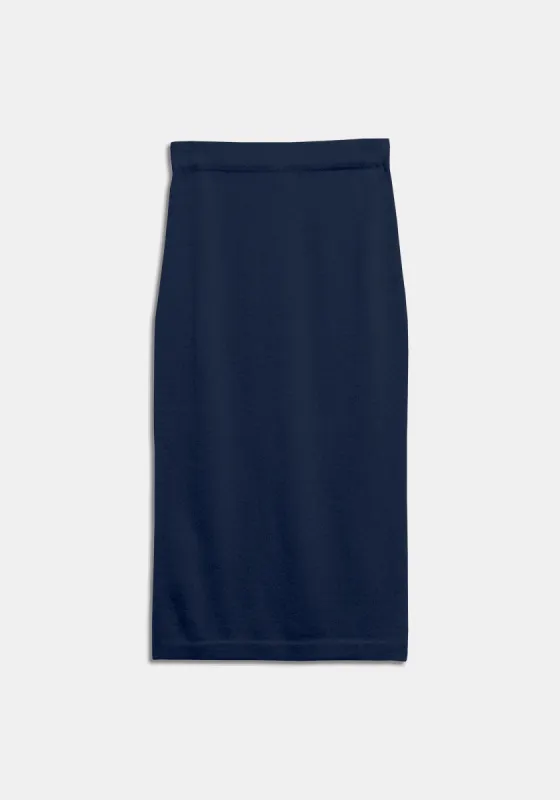 Lux Cashmere Skirt - Bright Navy sold by DEMYLEE