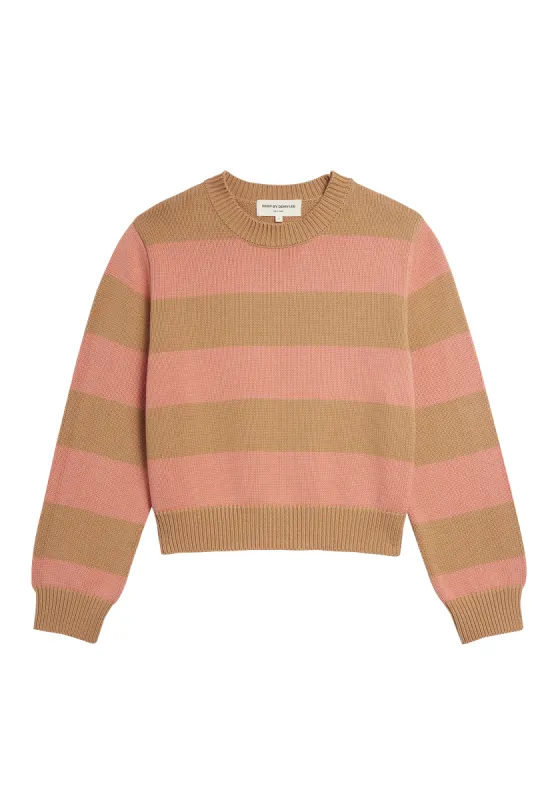 Raiden Stripe Sweater - Desert / Dry Rose sold by DEMYLEE