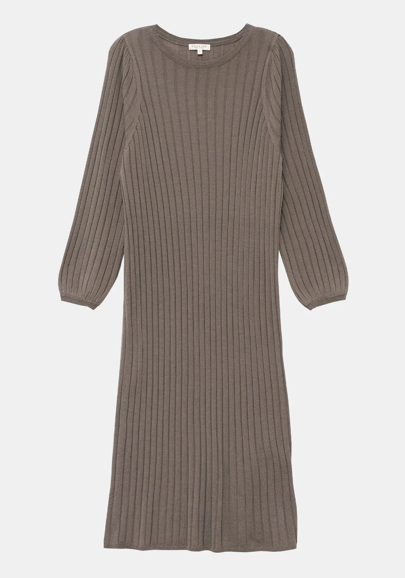 Delfina Merino Wool Dress - Bark sold by DEMYLEE
