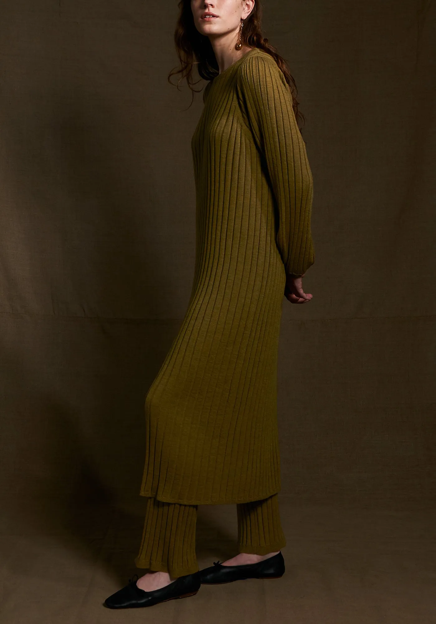 Delfina Merino Wool Dress - Bark sold by DEMYLEE product image thumbnail 2