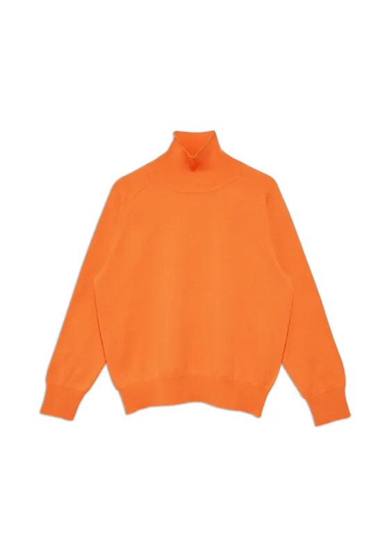 Nansen Turtleneck Sweater - Bright Orange sold by DEMYLEE