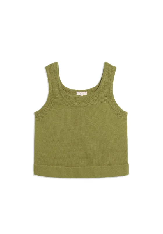 Aubree Merino Wool Vest - Olive Green made by DEMYLEE
