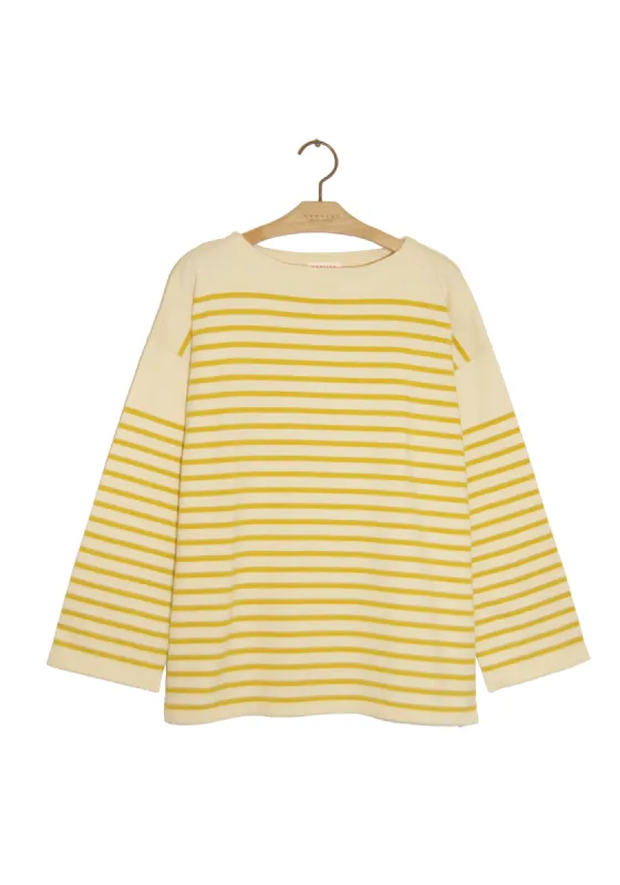 Ashe Stripe Sweater - Natural / Mustard made by DEMYLEE