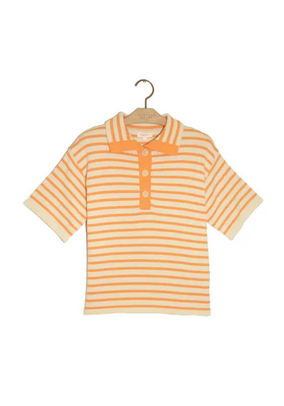 Lou Stripe Sweater - Vanilla / Sorbet sold by DEMYLEE