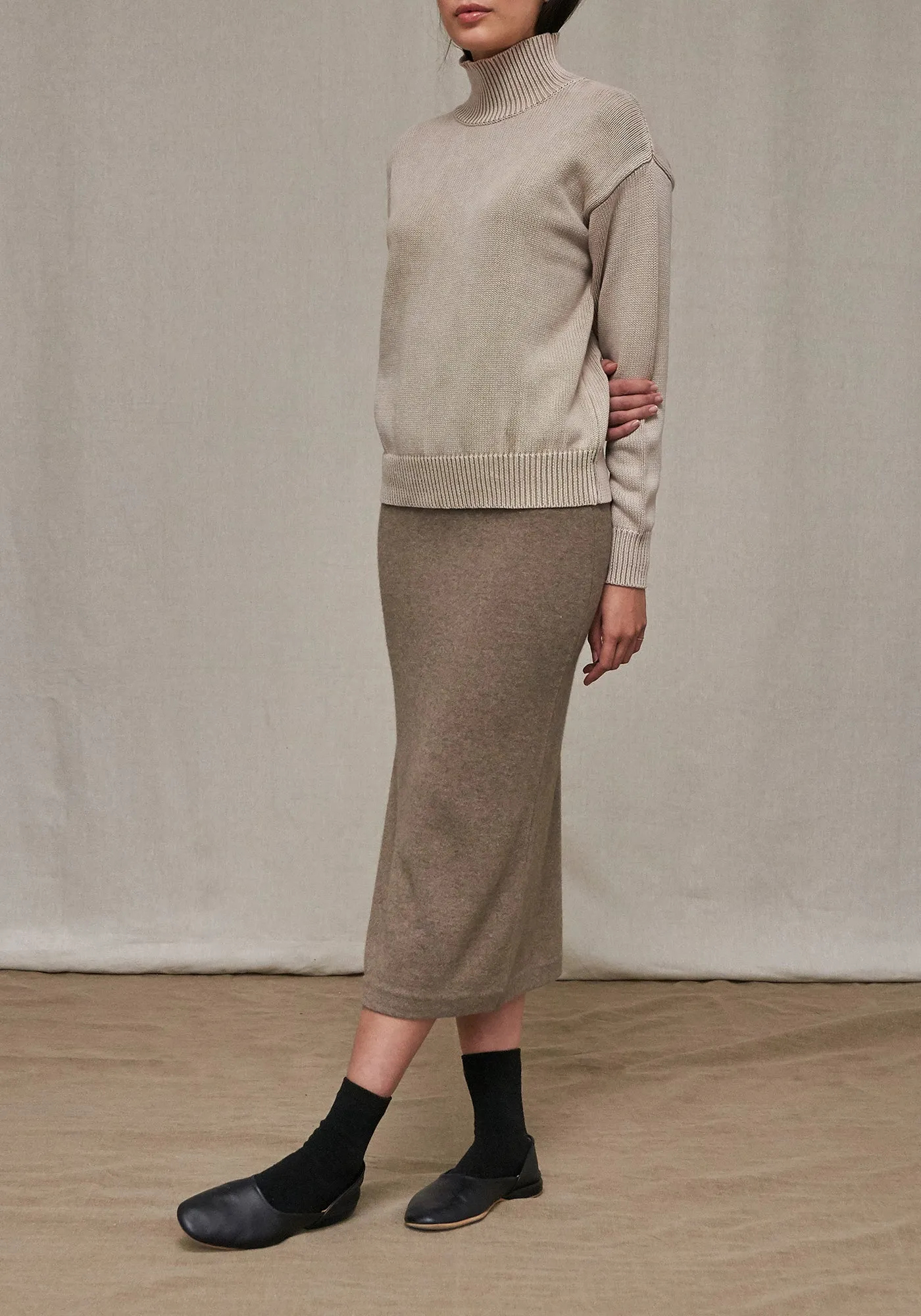 Lux Cashmere Skirt - Denim Blue sold by DEMYLEE product image thumbnail 2