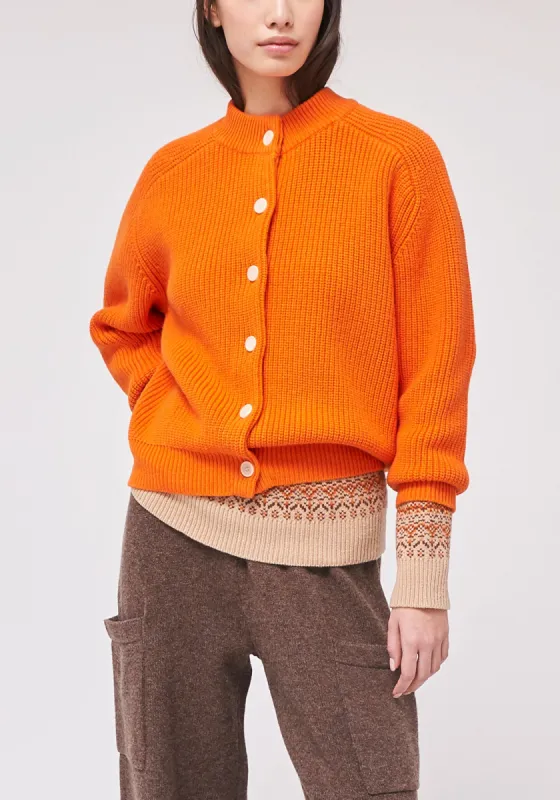 Callan Wool Cardigan - Orange sold by DEMYLEE