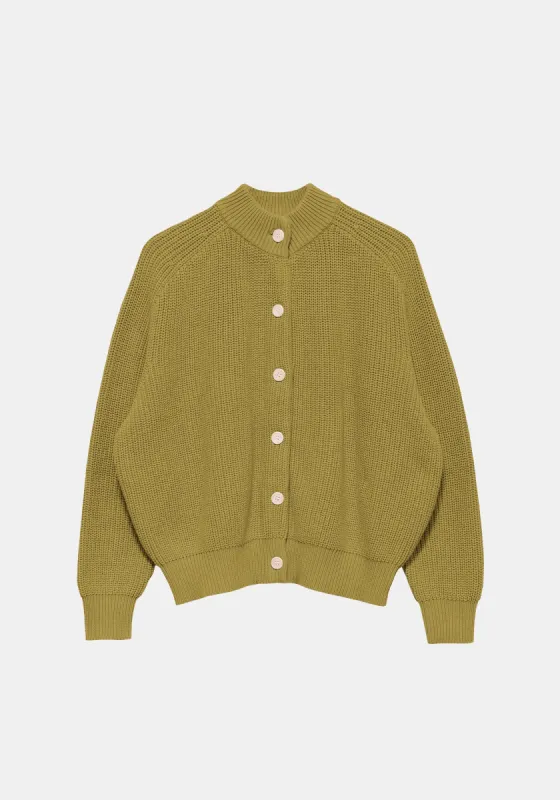 Callan Wool Cardigan - Light Olive sold by DEMYLEE
