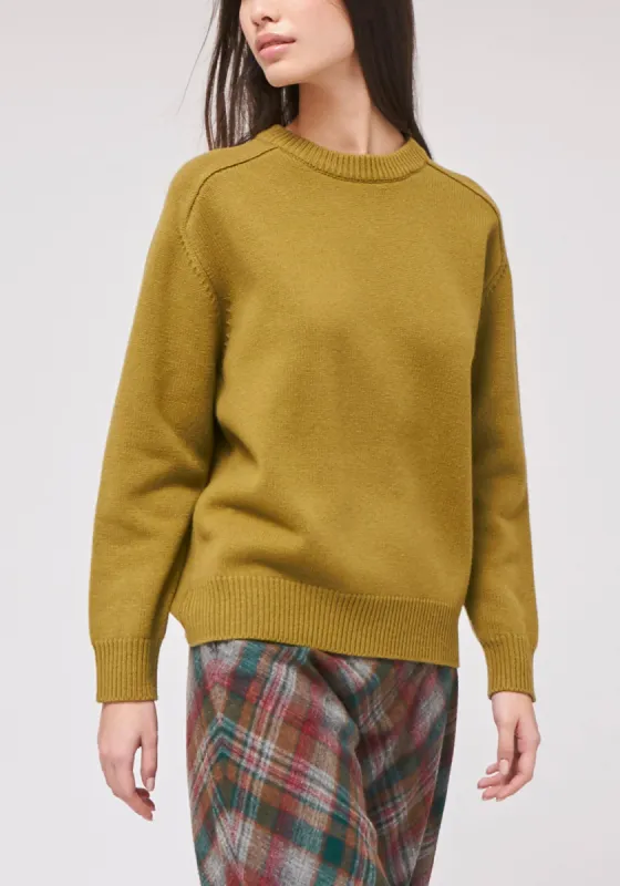 Gafna Merino Wool Sweater - Light Olive sold by DEMYLEE