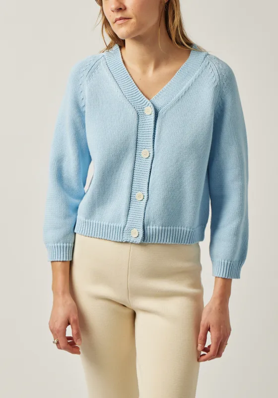 Dixie Organic Cotton Cardigan - Icy Blue sold by DEMYLEE