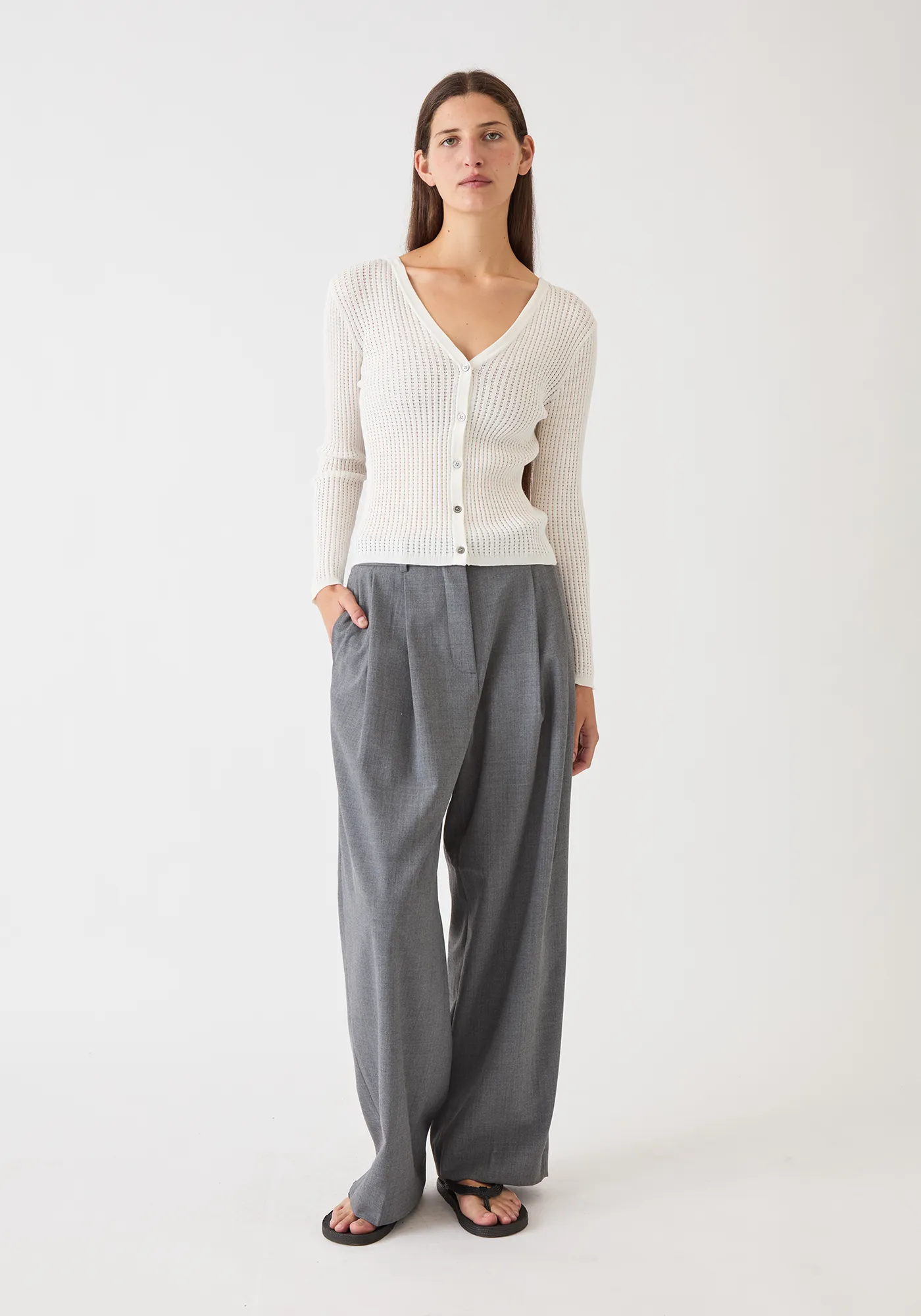 Frida Cotton Cardigan - Off White sold by DEMYLEE product image thumbnail 3