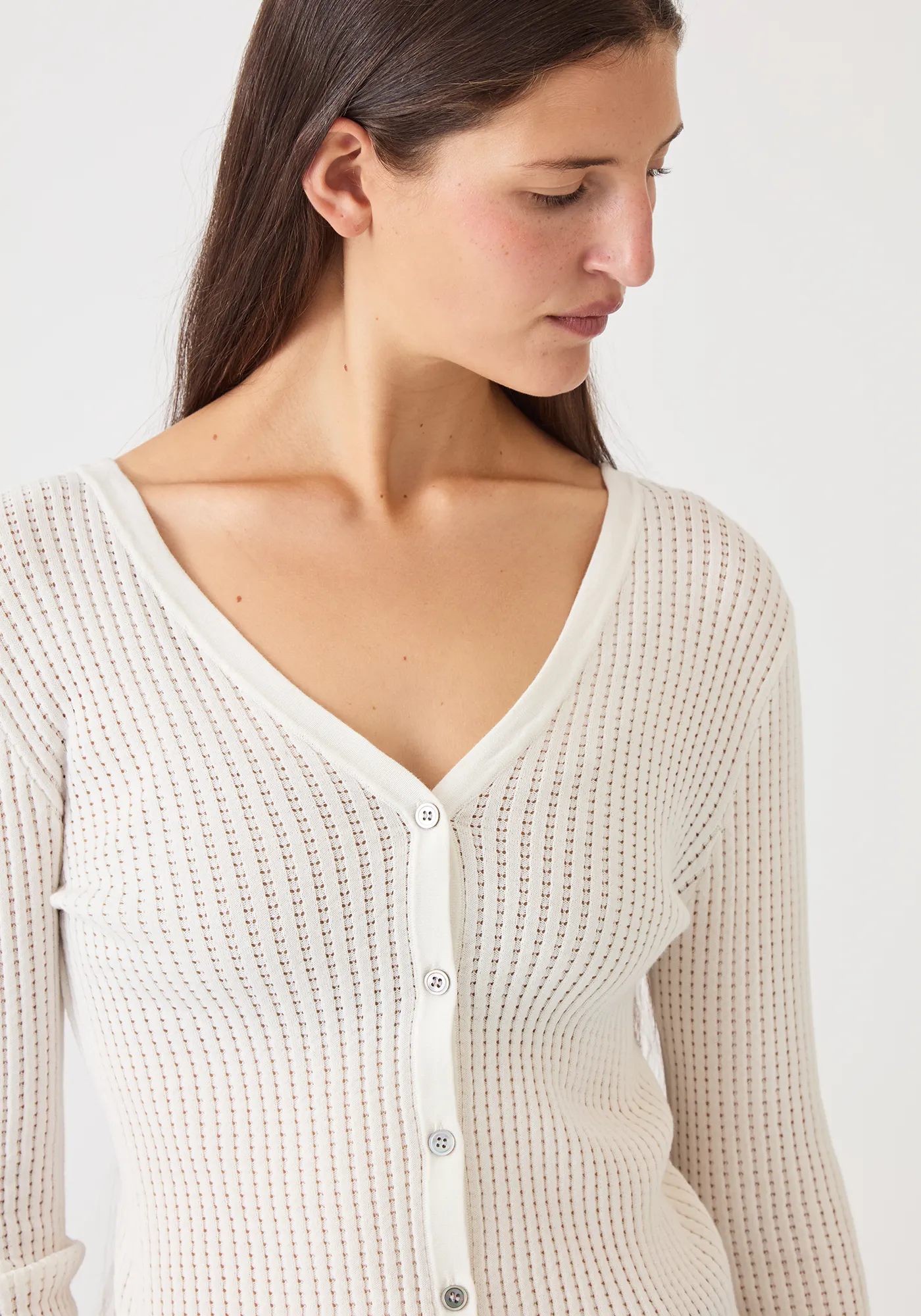 Frida Cotton Cardigan - Off White sold by DEMYLEE product image thumbnail 5