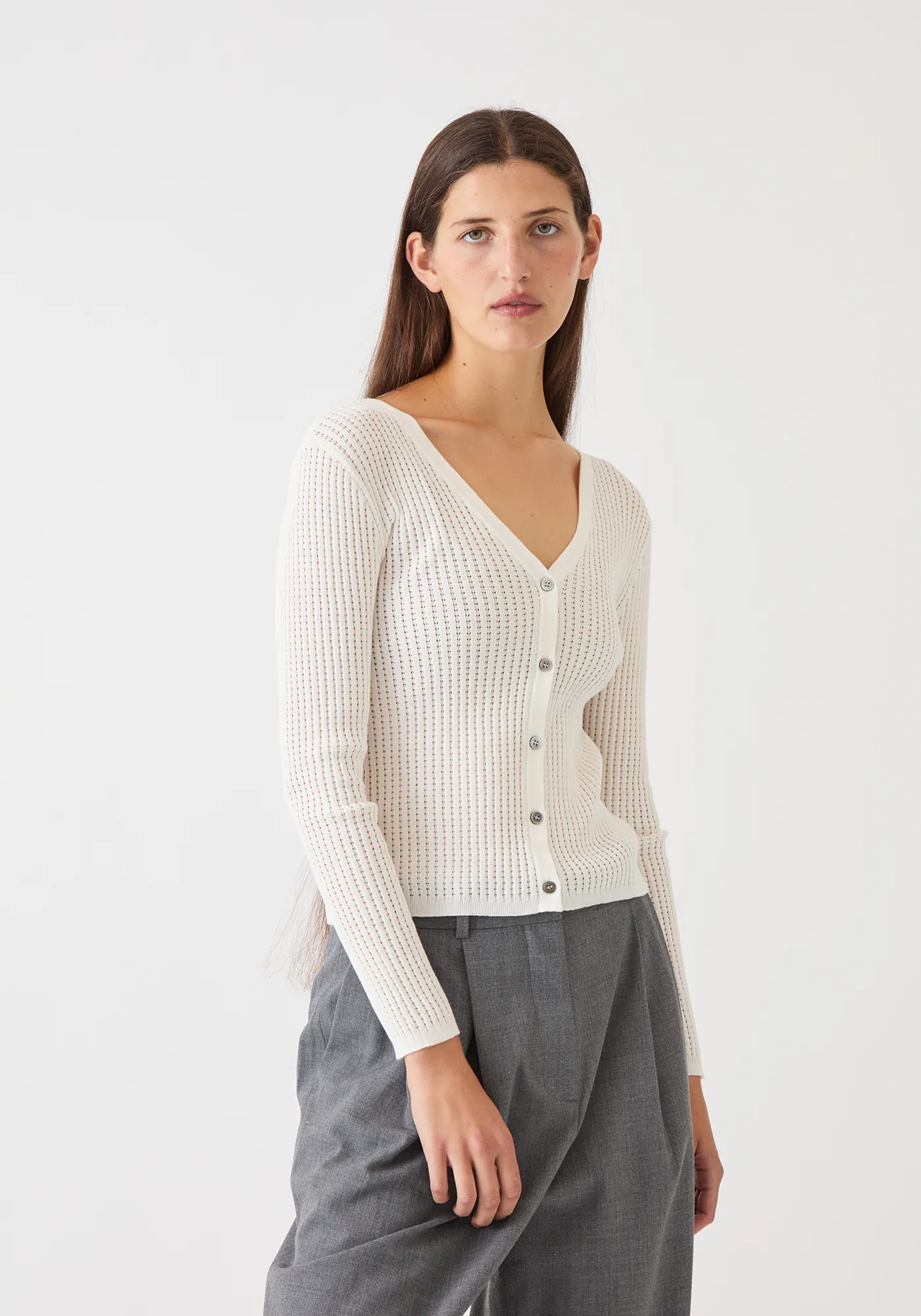 Frida Cotton Cardigan - Off White sold by DEMYLEE