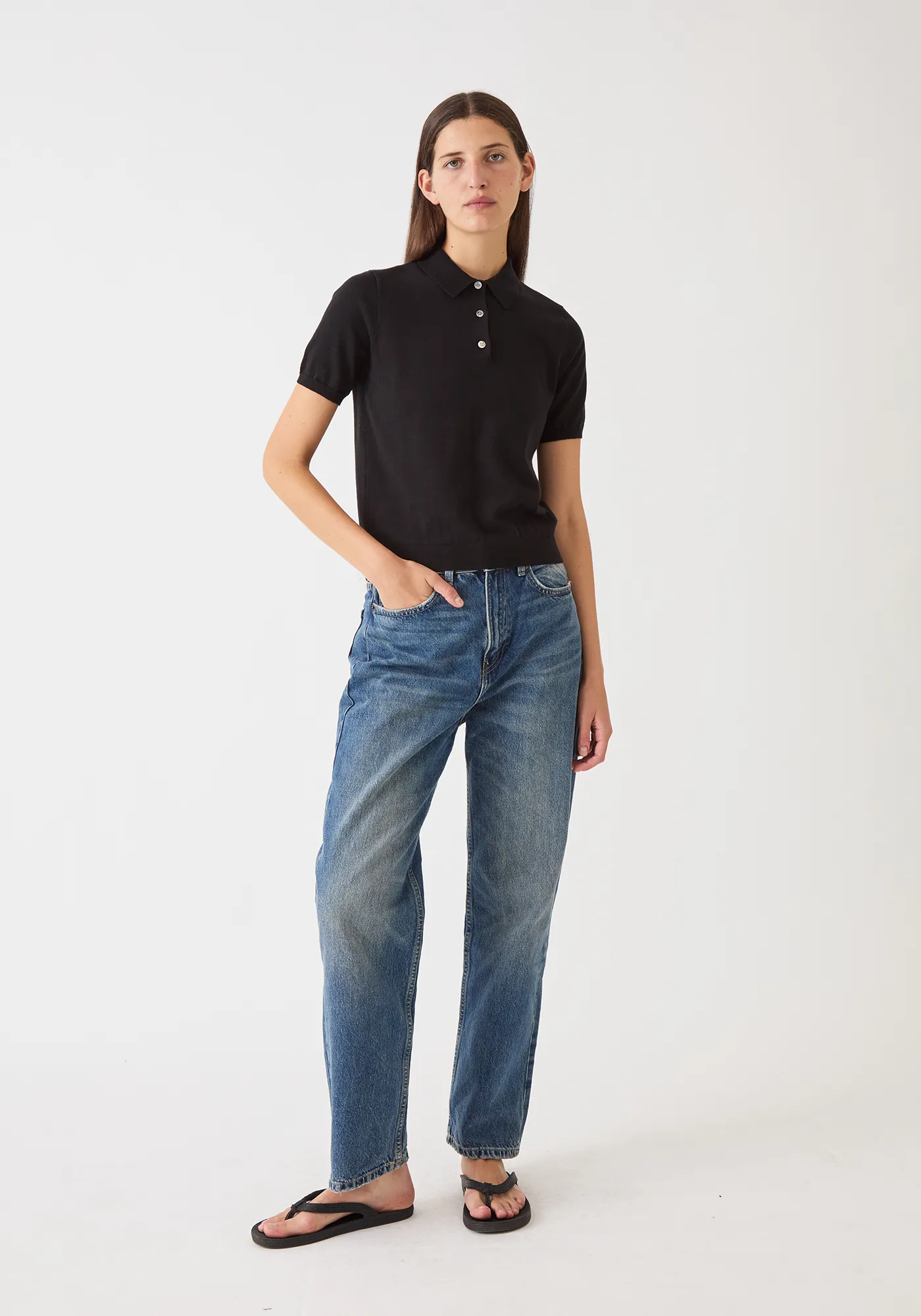 Adia Fine Cotton Polo sold by DEMYLEE product image thumbnail 4