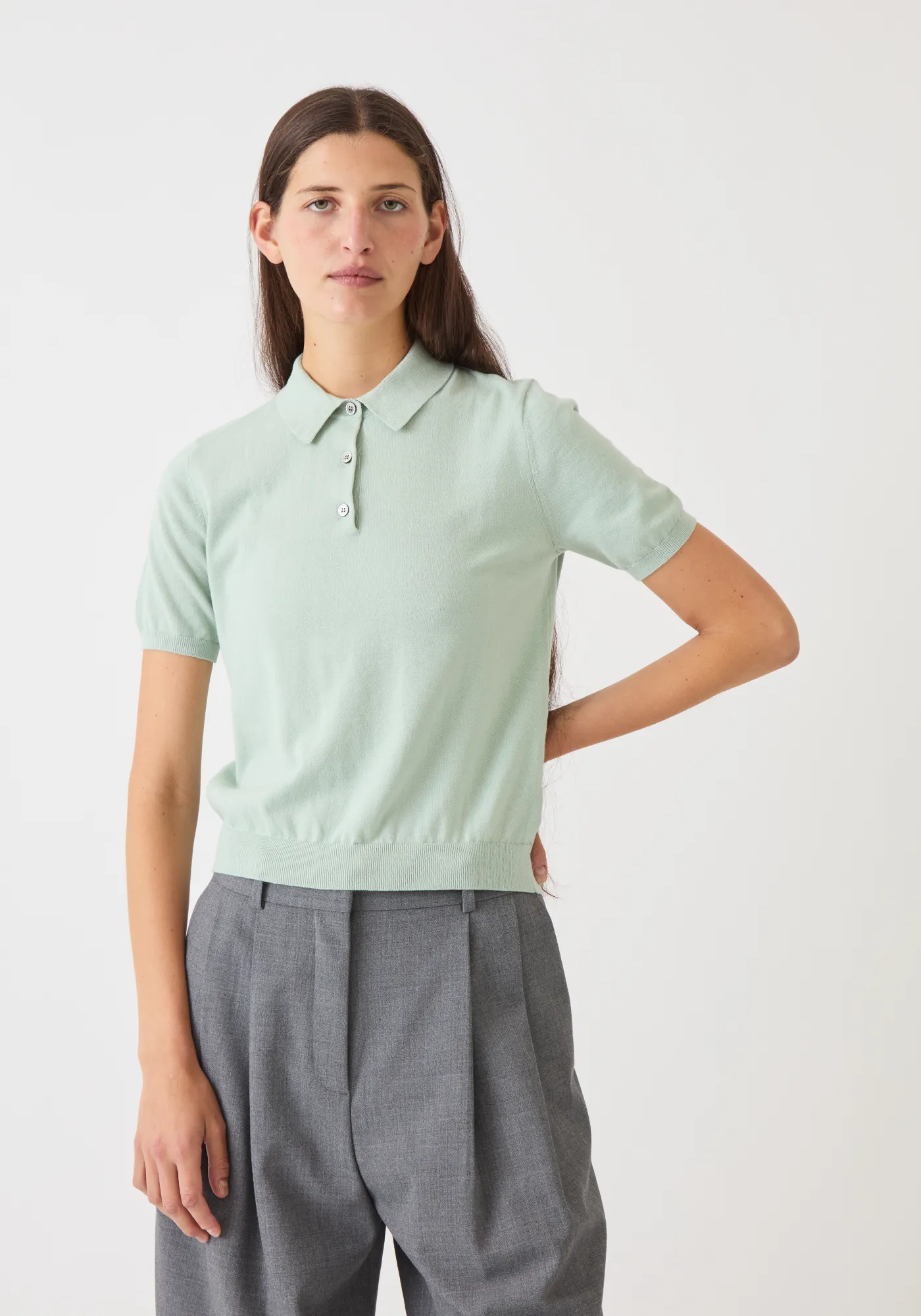 Adia Fine Cotton Polo sold by DEMYLEE