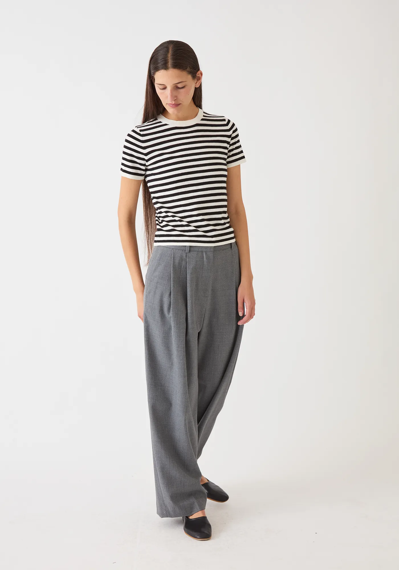 Adebola Stripe Cotton Cashmere Top sold by DEMYLEE product image thumbnail 2