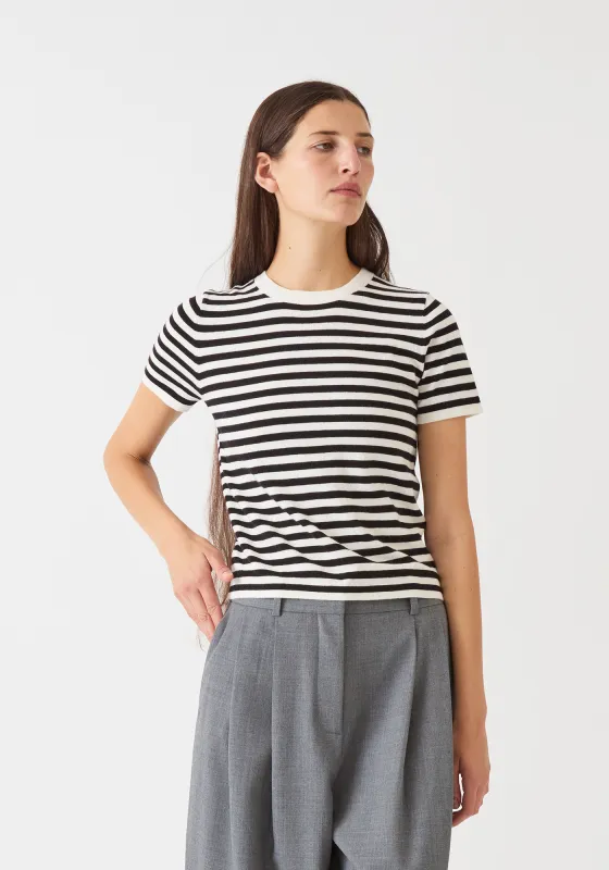 Adebola Stripe Cotton Cashmere Top sold by DEMYLEE