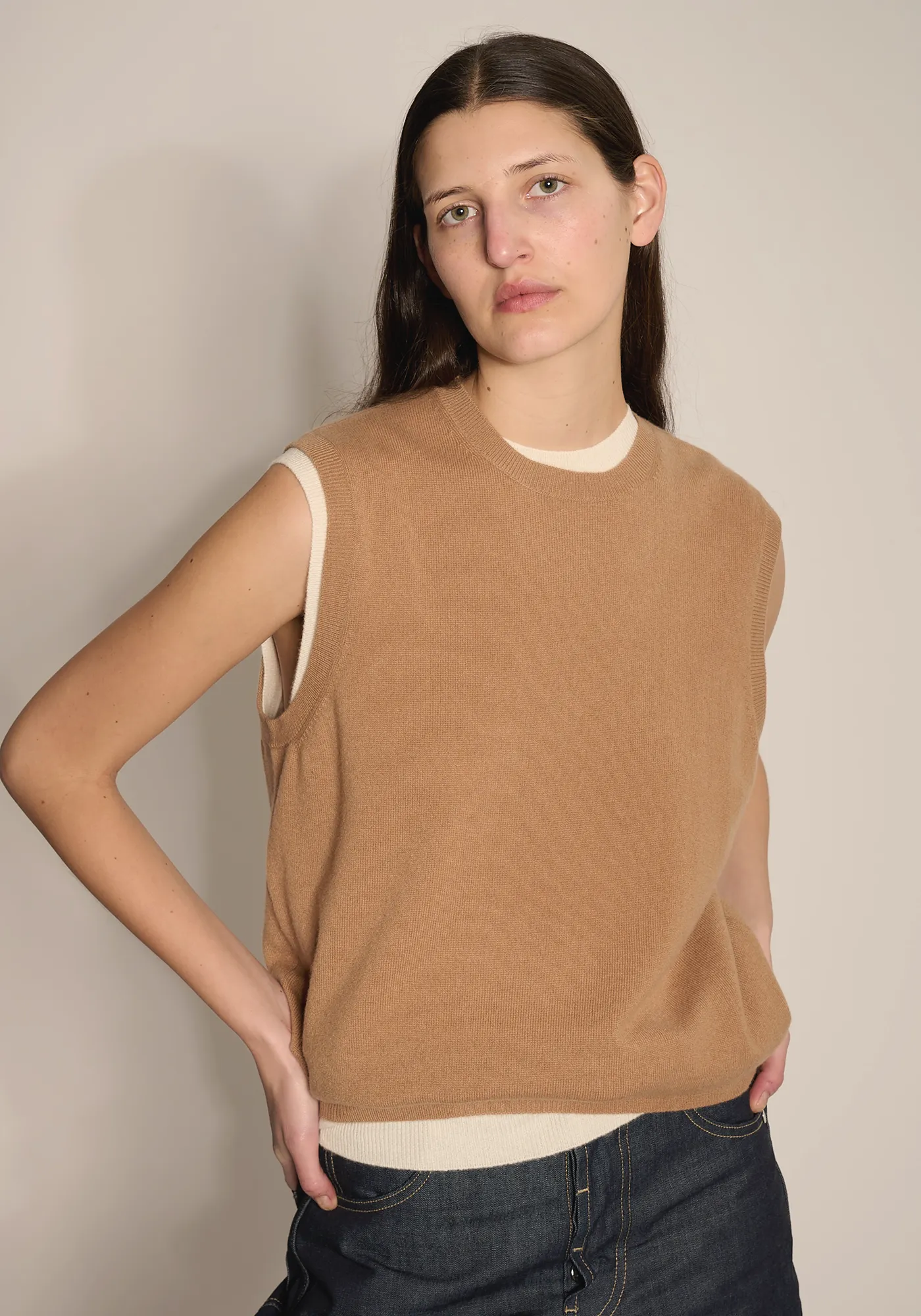 Yogi Cashmere Vest sold by DEMYLEE