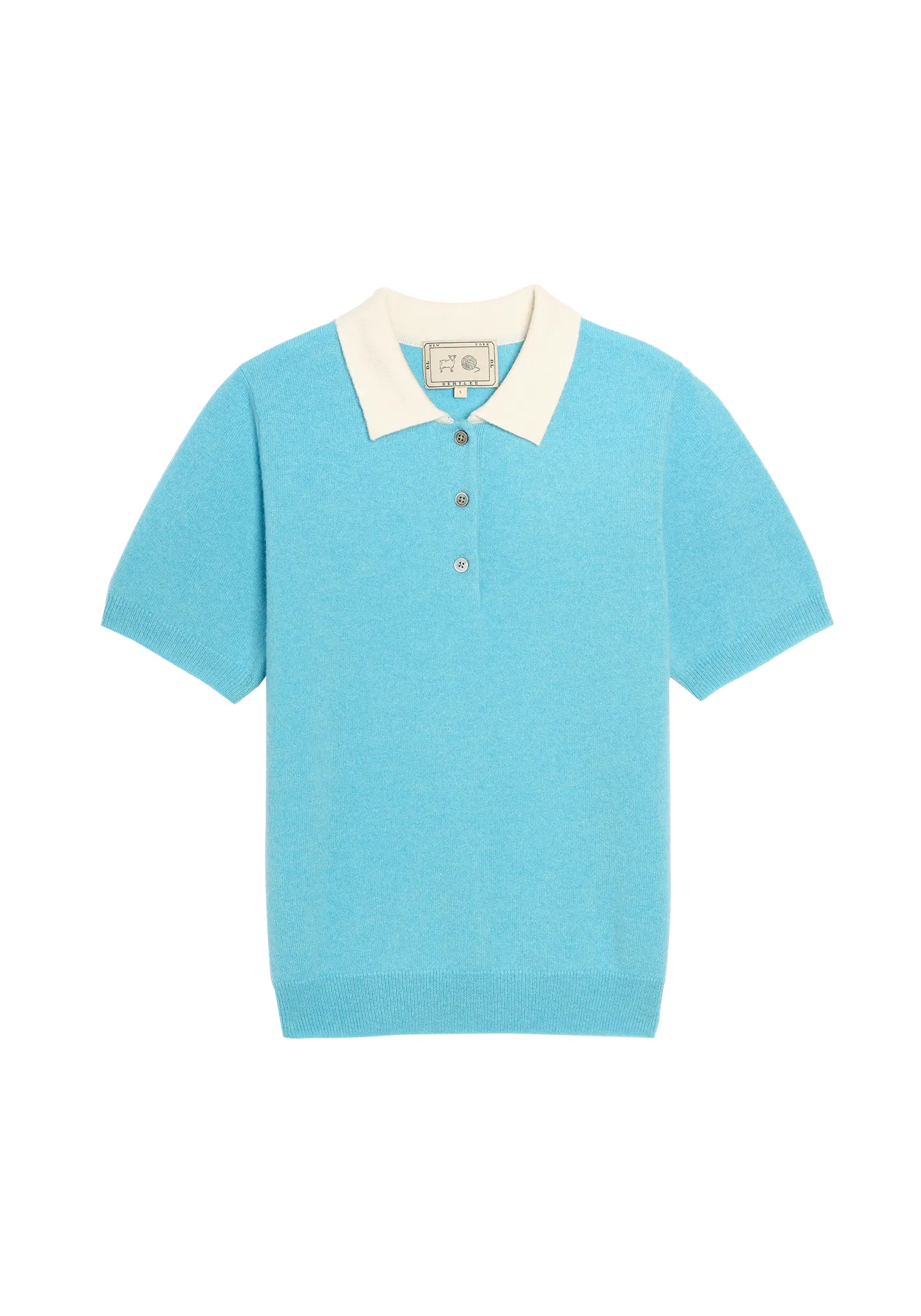 Rowena Cashmere Polo Top sold by DEMYLEE product image thumbnail 3