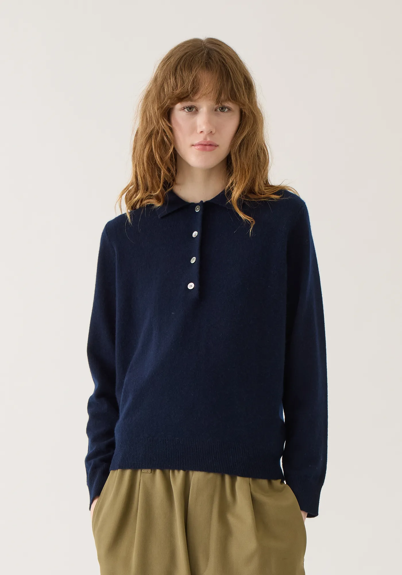 Demira Cashmere Polo Sweater sold by DEMYLEE