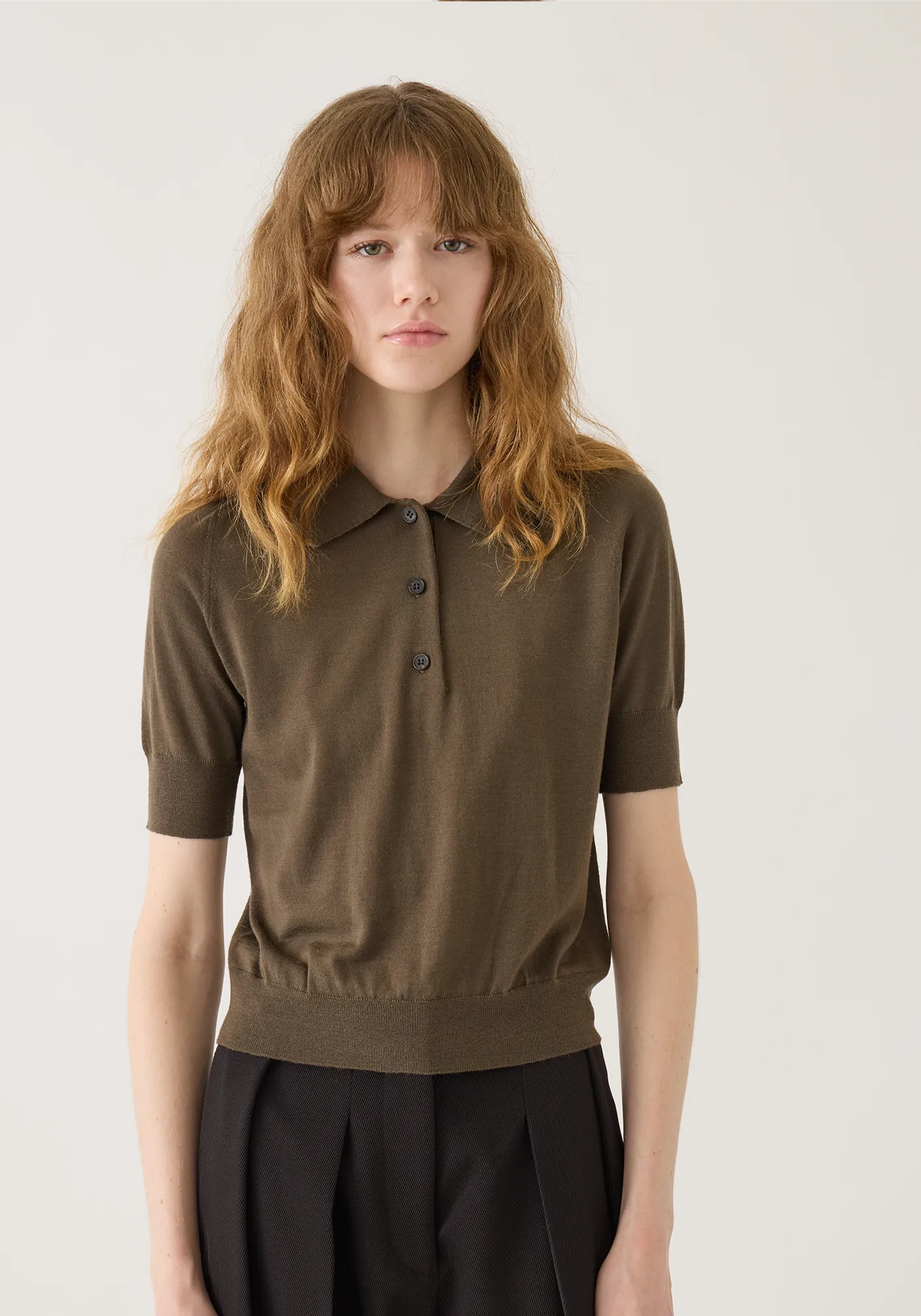 Jarvis Superfine Merino Wool Polo Top sold by DEMYLEE product image thumbnail 2