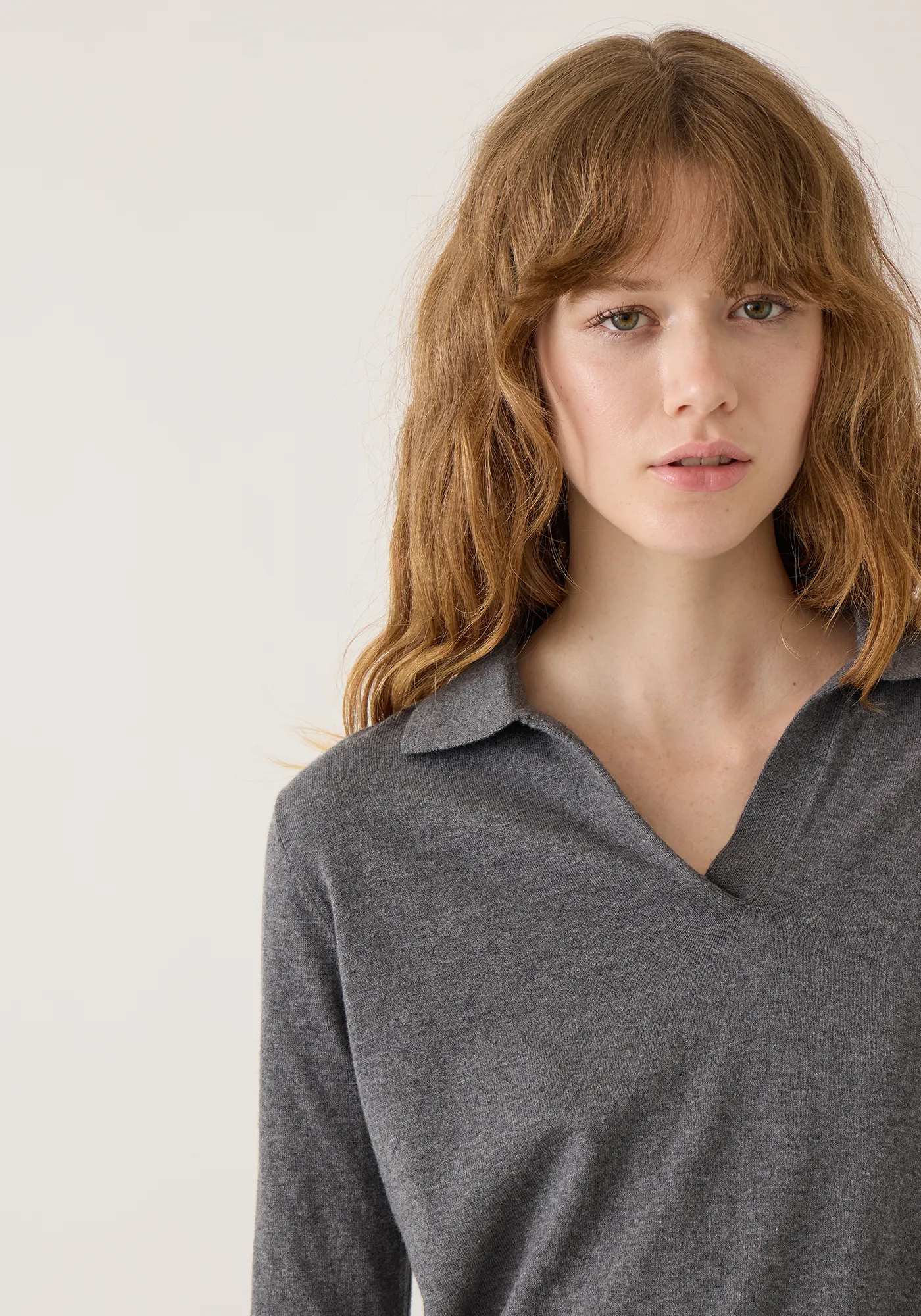 Catarina Cotton Cashmere Polo Sweater sold by DEMYLEE product image thumbnail 4