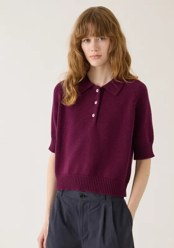 Bailey Cotton Cashmere Polo Top sold by DEMYLEE