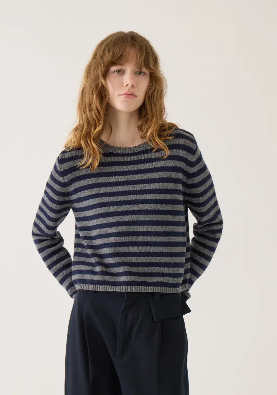 Melina Stripe Cotton Cashmere Sweater sold by DEMYLEE