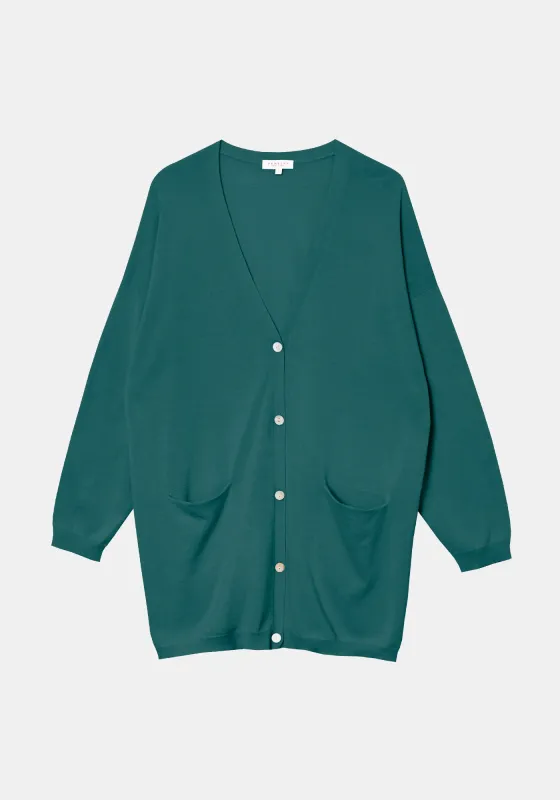 Acotas Cardigan - Mediterranean Green sold by DEMYLEE