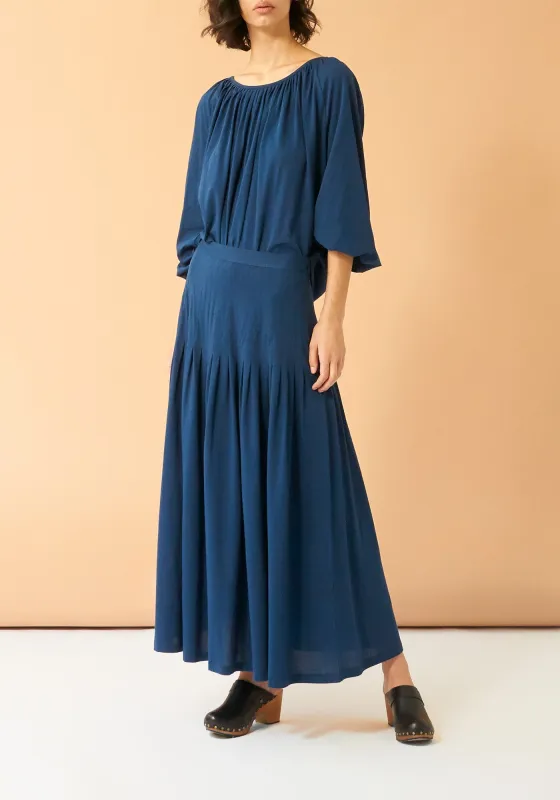 Jensen Skirt - Deep Prussian Blue sold by DEMYLEE