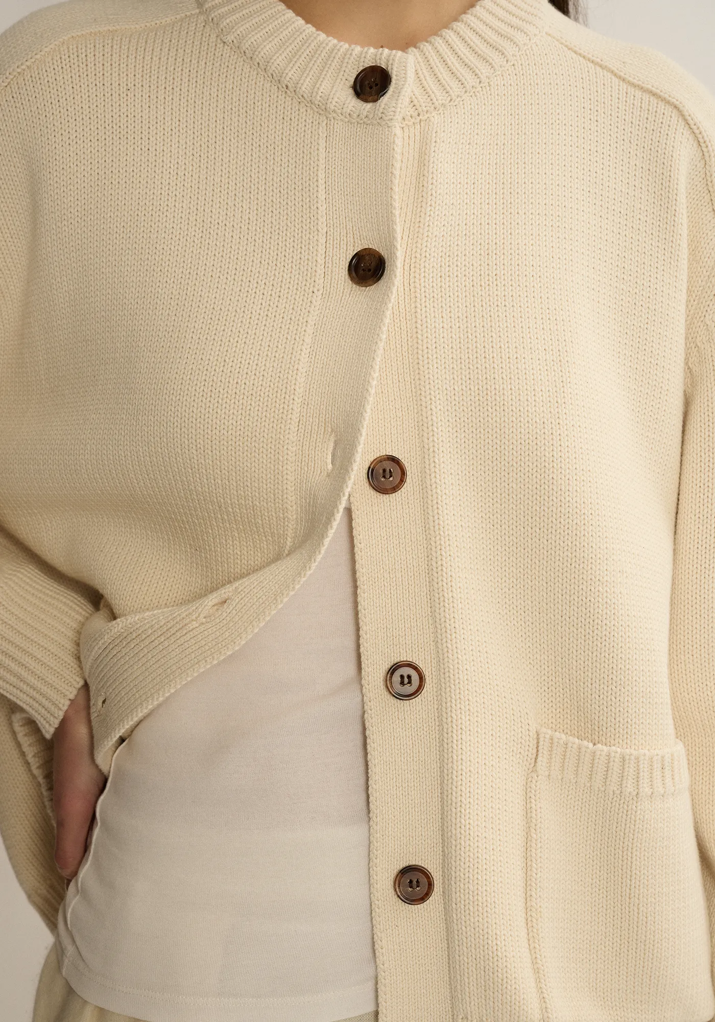 Kaelie Cardigan - Natural sold by DEMYLEE product image thumbnail 3