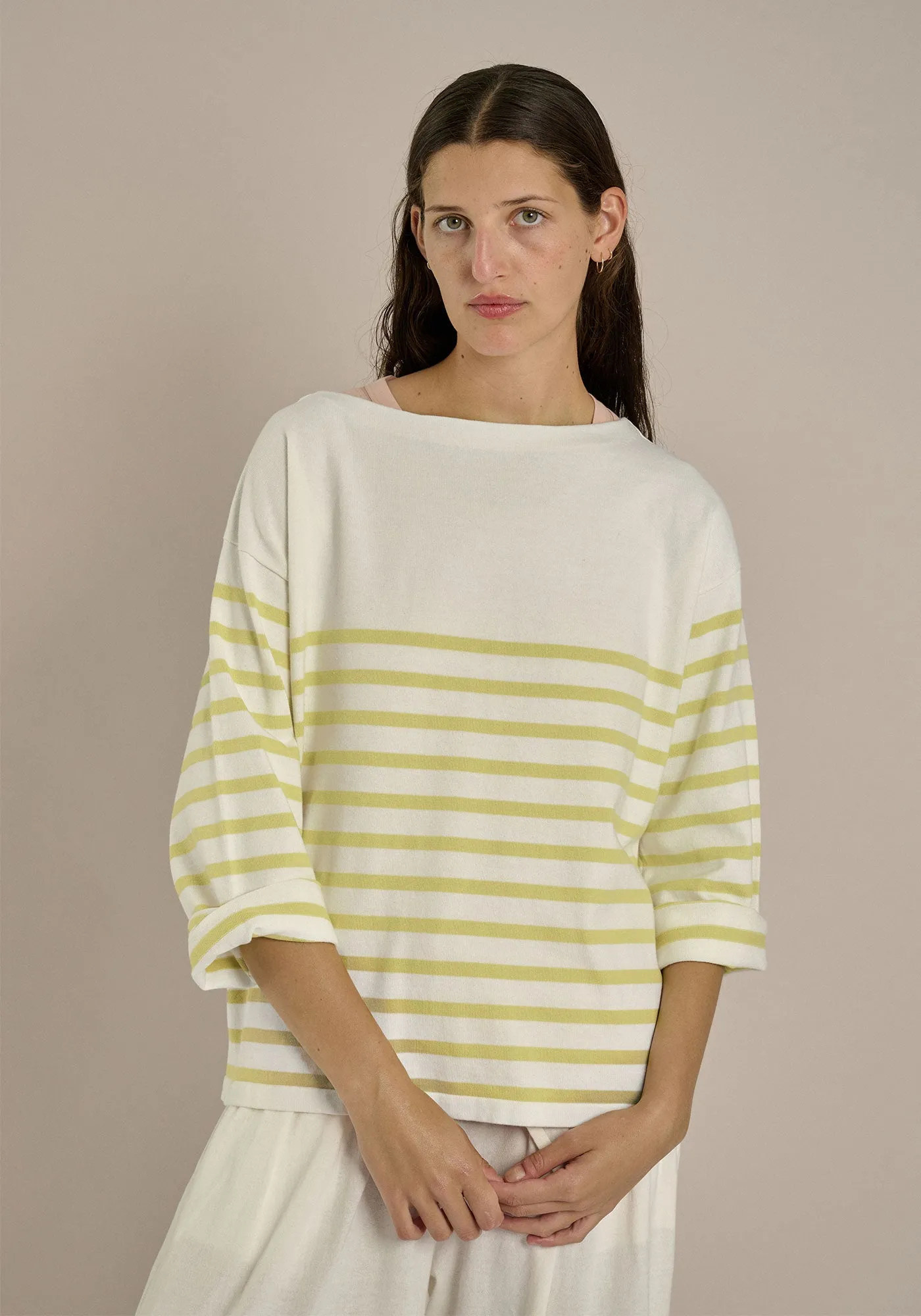Barid Stripe Sweater - White / Lemon sold by DEMYLEE product image thumbnail 2