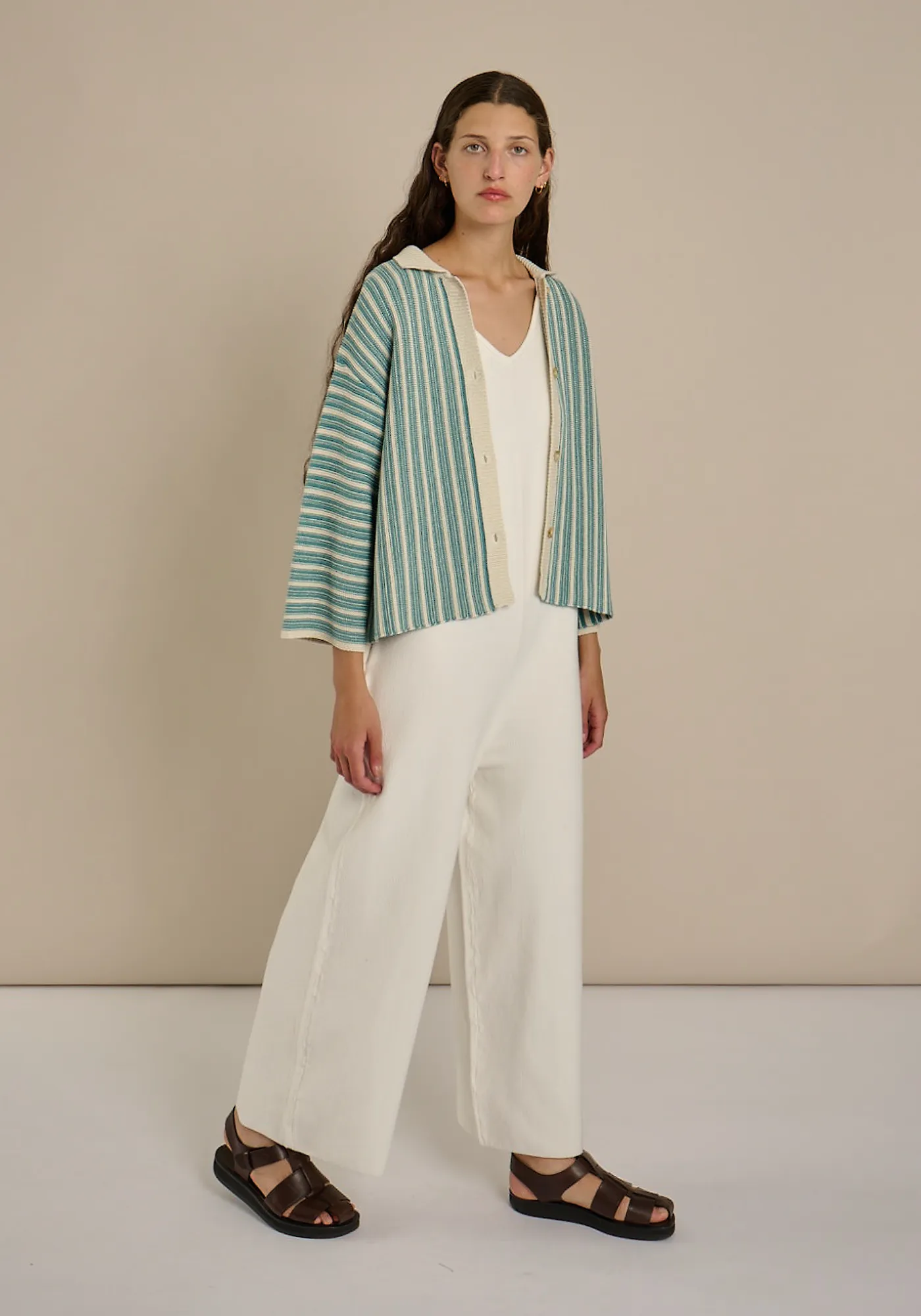 Cassian Stripe Top - White / Lemon sold by DEMYLEE product image thumbnail 3