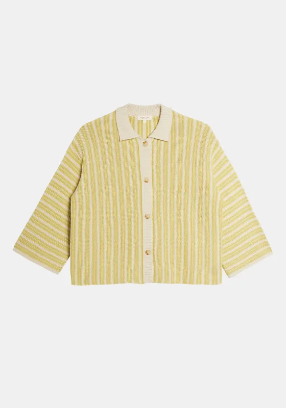 Cassian Stripe Top - White / Lemon made by DEMYLEE