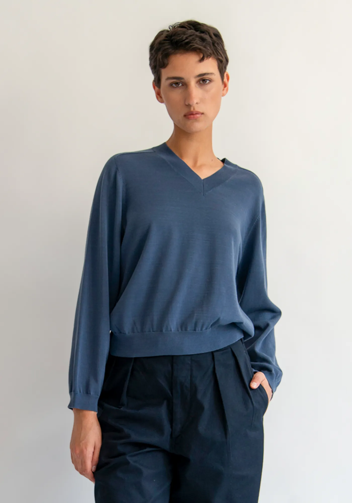 Eloise Top - Slate Blue sold by DEMYLEE product image thumbnail 2
