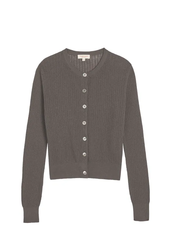 Edyta Cardigan - Mushroom sold by DEMYLEE